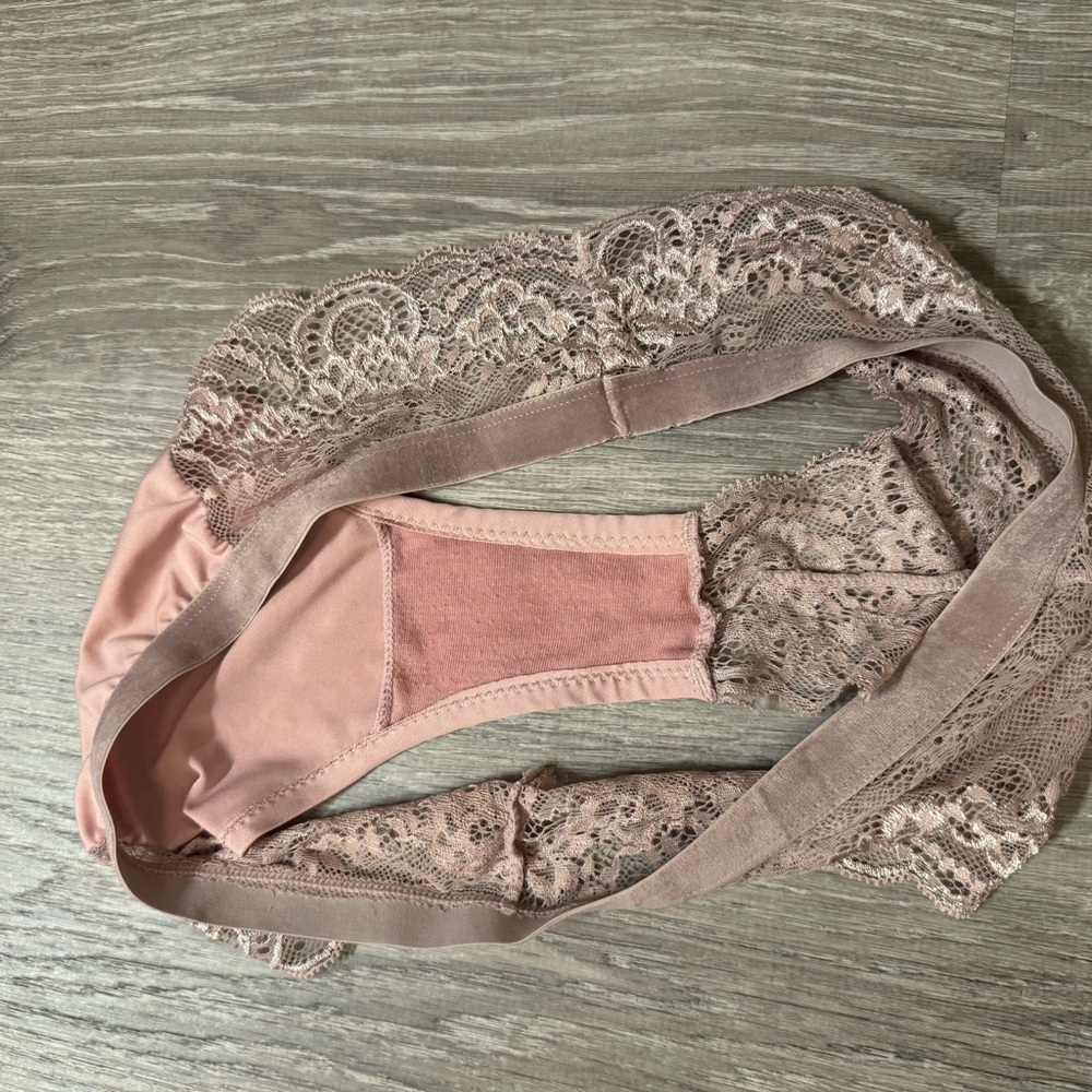 Source Unknown Pink Lace Trim Panties M - Picture 3 of 5